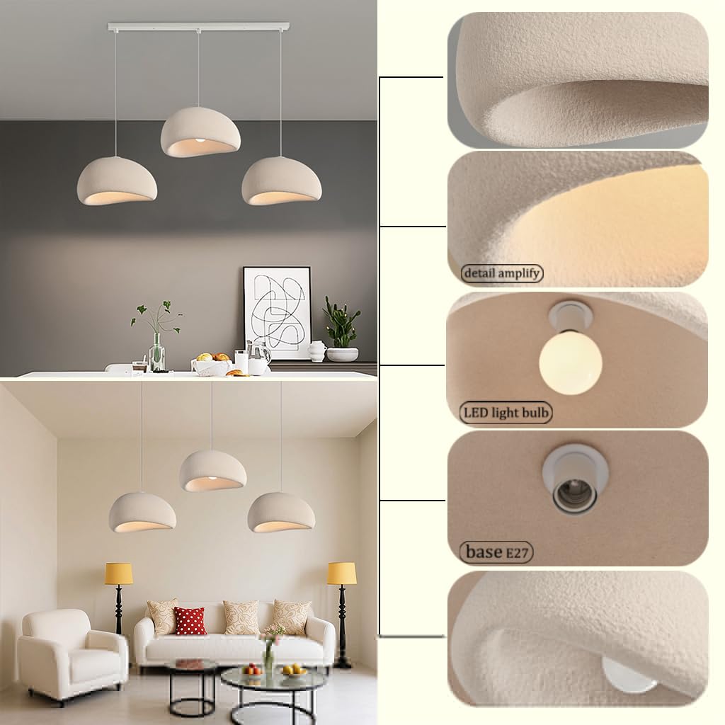 Wabi-Sabi Hängelampe Moderne Restaurant Kronleuchter Unregelmäßiges Design Höhenverstellbar Geeignet Für Wohnzimmer Studienzimmer Schlafzimmer Esstische Pendelleuchten(Blaiken Brown-B)