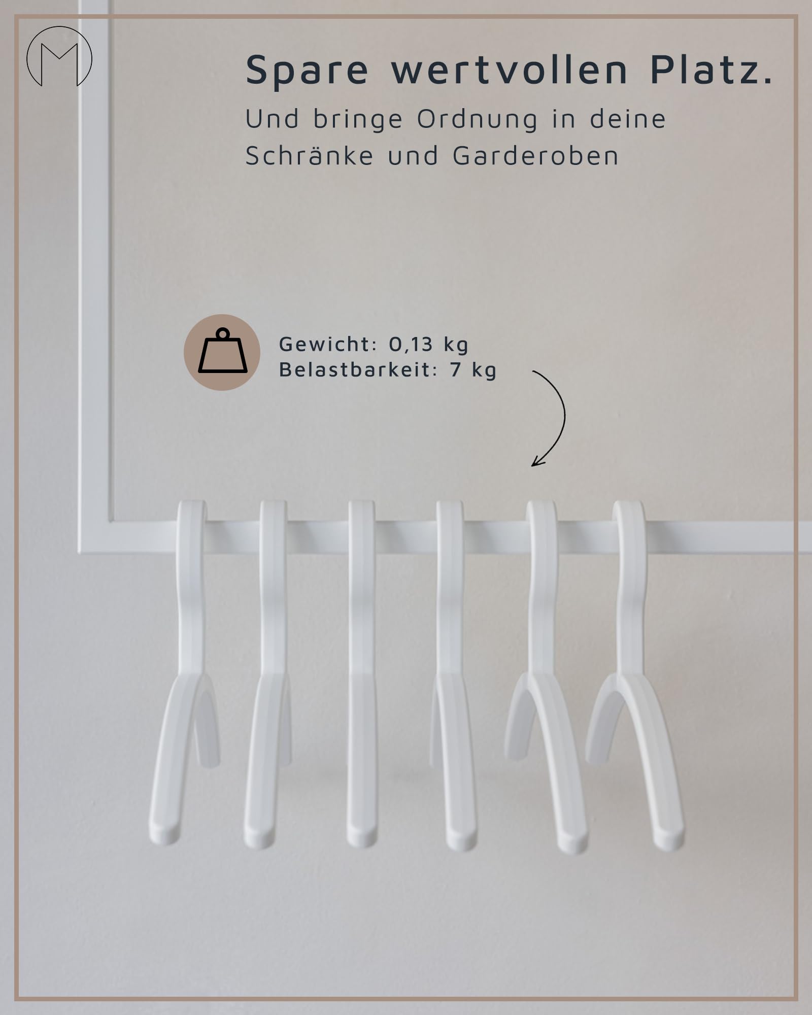 Metallbude Kleiderbügel FAY - 6er Set Schwarz - Bügel Kunststoff - Modernes & Platzsparendes Design - Leichtes Material - 46 cm