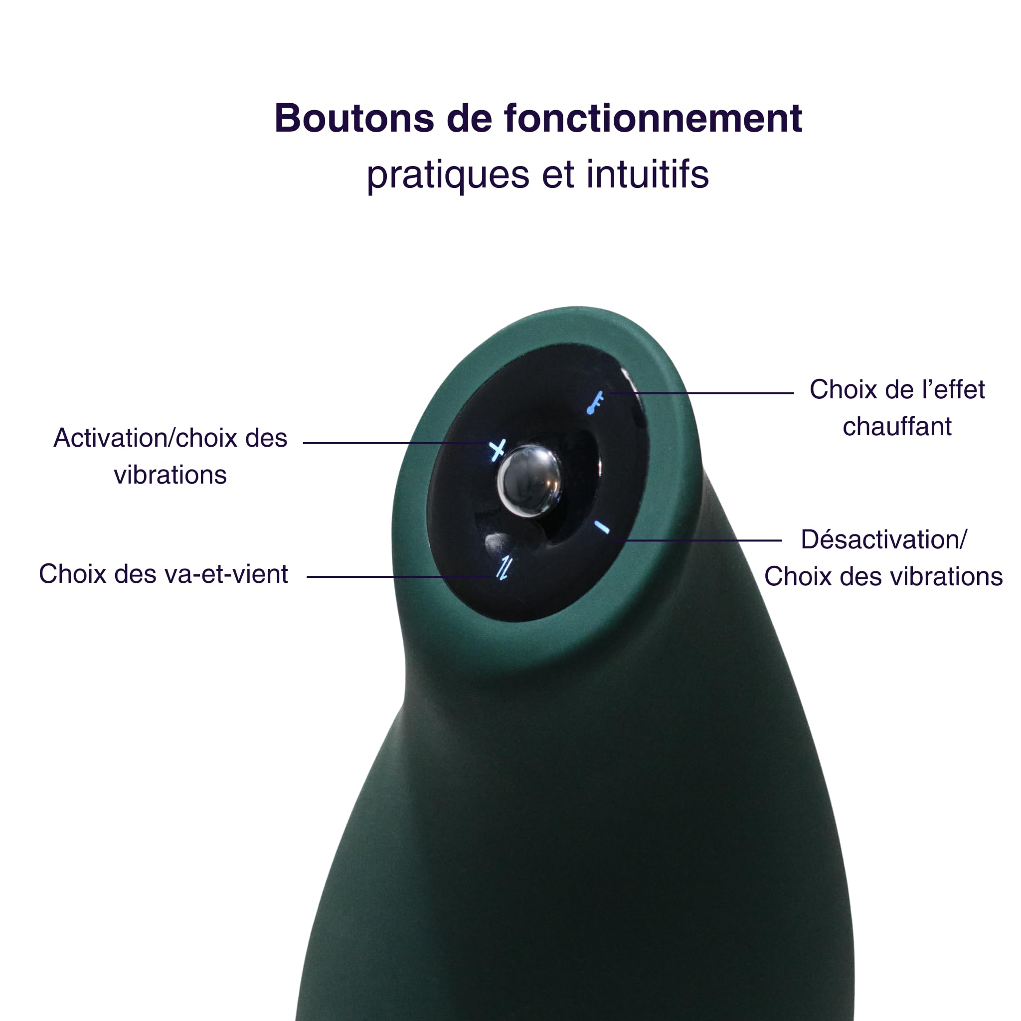 Mon Amour Elvio Masturbateur Homme - Vibration Va-et-Vient Effet Chauffant | 7 vibrations, 5 va-et-vient, chauffage 35-45 °C, joystick ergonomique, rechargeable USB, étanche IPX6