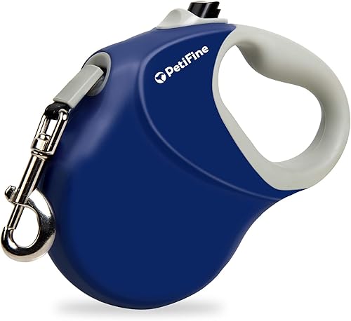 PetiFine Correa retráctil resistente de 26 pies para perros grandes, correa extensible fuerte para perros de hasta 110 libras, cinta de nailon