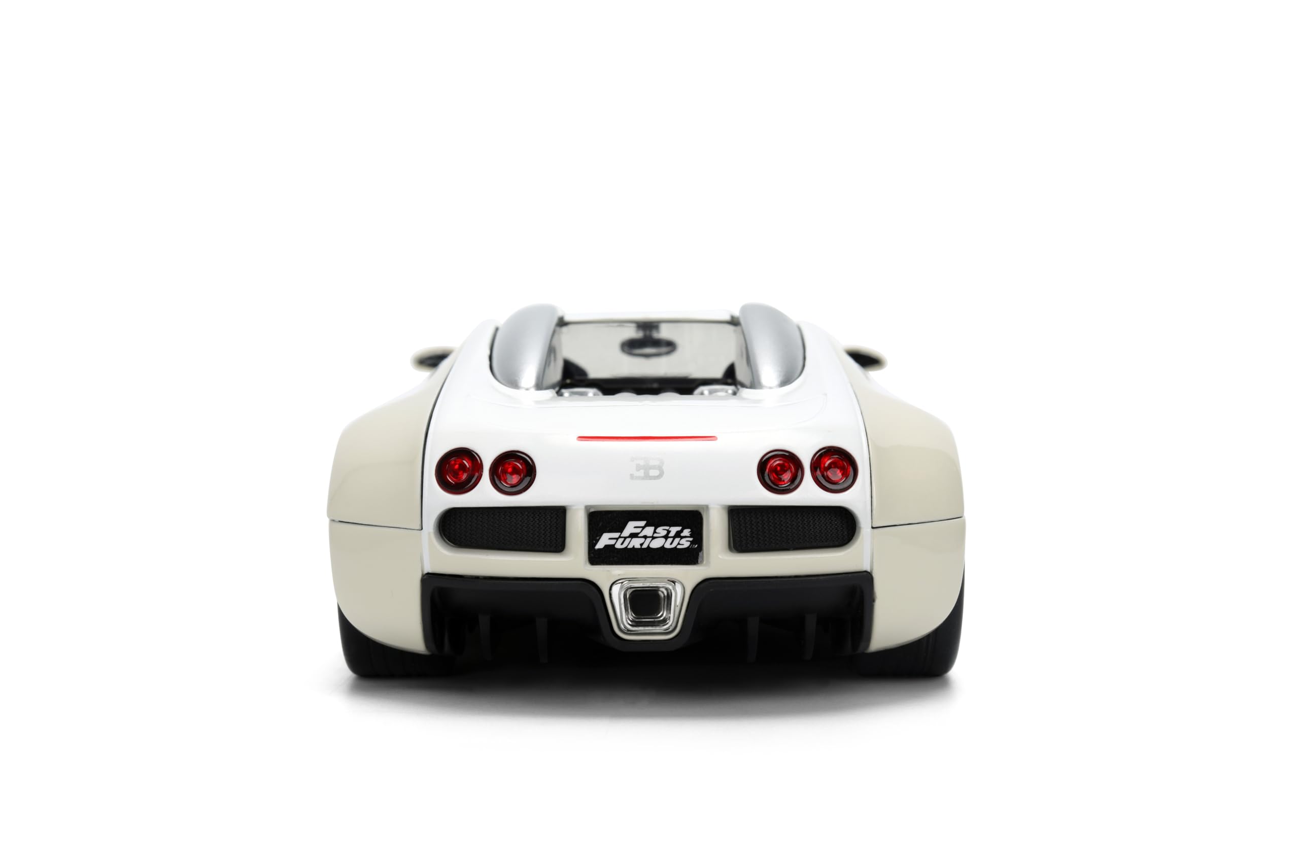 Jada Fast & Furious 2011 Bugatti Veyron - Druckguss-Modellspielzeug im Maßstab 1:24 - Türen zum Öffnen und Haube - für Sammler und Enthusiasten ab 8 Jahren - Weiß