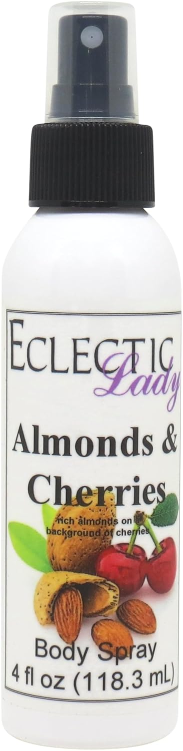 Eclectic Lady Almonds And Cherries Body Spray, Double Strength, 16 ounces, Body Mist for Women with Clean, Light & Gentle Fragrance, Cologne with Soft, Subtle Aroma For Daily Use