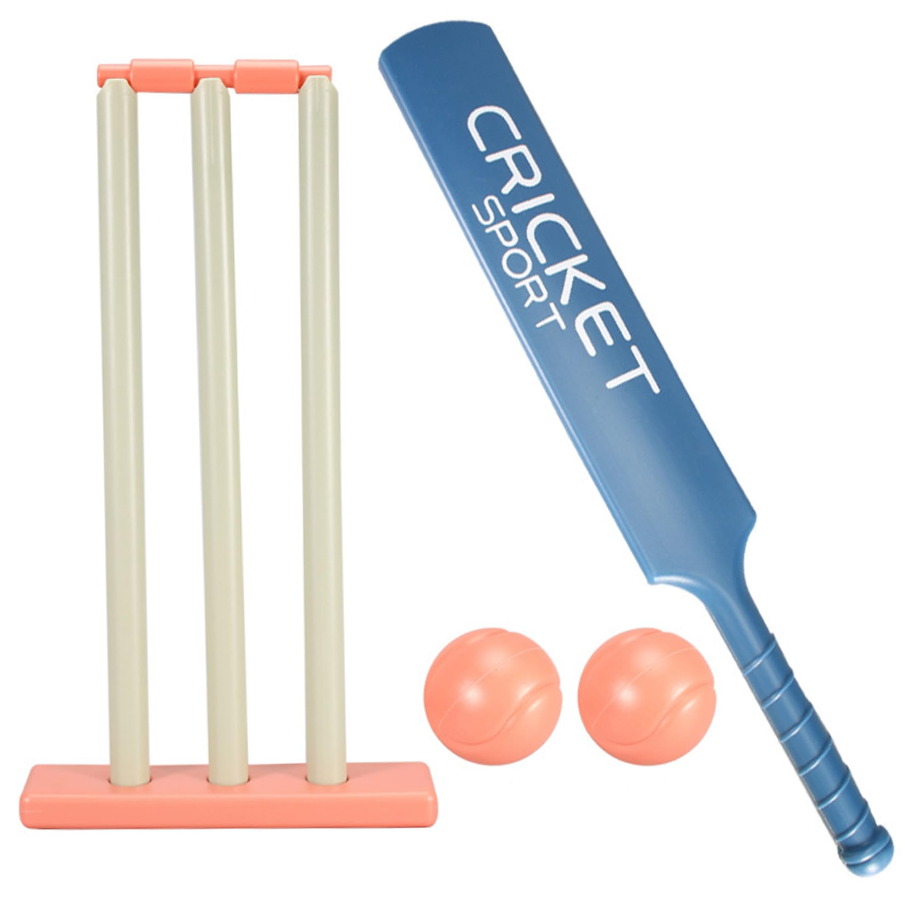 Cricket-Set für Kinder, Cricket-Kit mit ABS-Cricketschläger, Stümpfen, 2 Bällen, Eltern-Kind-Interaktionsspiel für Garten, Strand, Zuhause, Ausrüstung für Kinder ab 3 Jahren, Cric