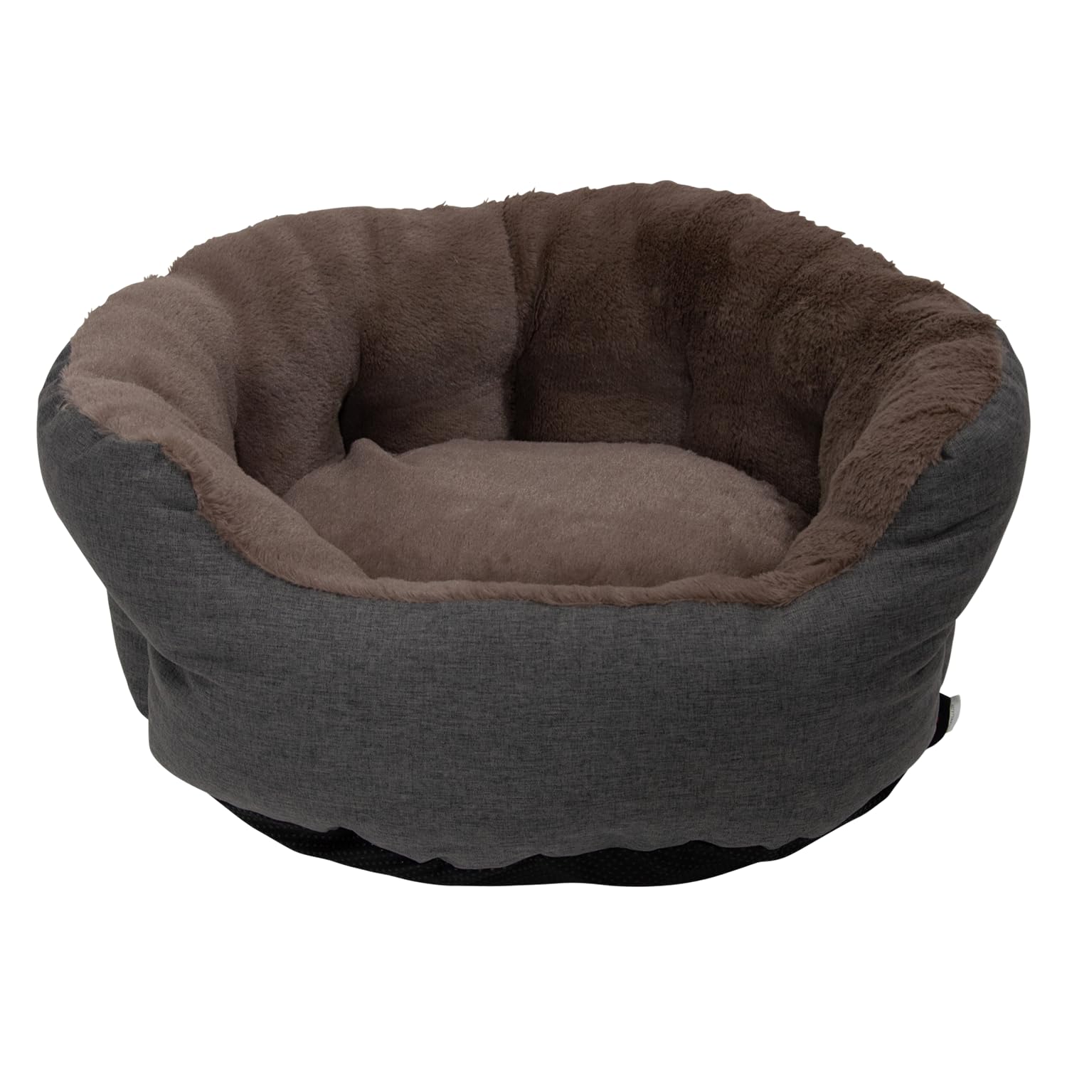 JACK AND VANILLA, Sofa for Dogs and Cats, Optimal Comfort, Elegant Design, Durable Materials, Non-Slip Base, Easy to Care, Dimensions 50 x 40 x 28 cm, Dark Grey