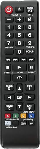 Nuevo AH59-02533A Control remoto de repuesto para Samsung Blu-ray DVD Home Theater System HT-FM45 HT-HM55 HT-JM41 HT-F4500 HT-H4500 HT-H4530 Nuevo AH59-02533A Control remoto de repuesto para Samsung Blu-ray DVD Home Theater System HT-FM45 HT-HM55 HT-JM41 HT-F4500 HT-H4500 HT-H4530