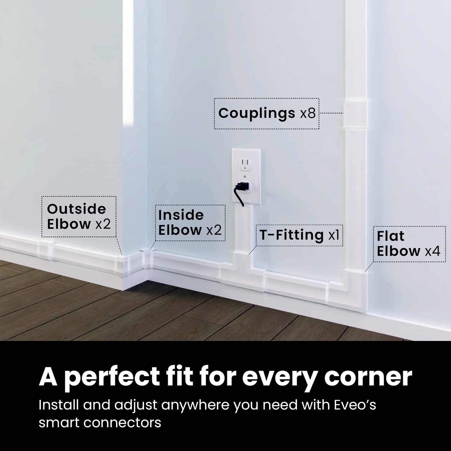 306” Cord Hider Cord Cover Wall Paintable Cable Concealer, Wire