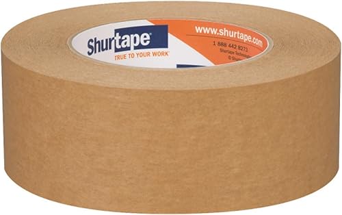 Miniatura 2 de Cinta de embalar FP-96 de Shurtape de papel Kraft, para uso general (60 yardas 180 pies, disponible en varios anchos, Kraft