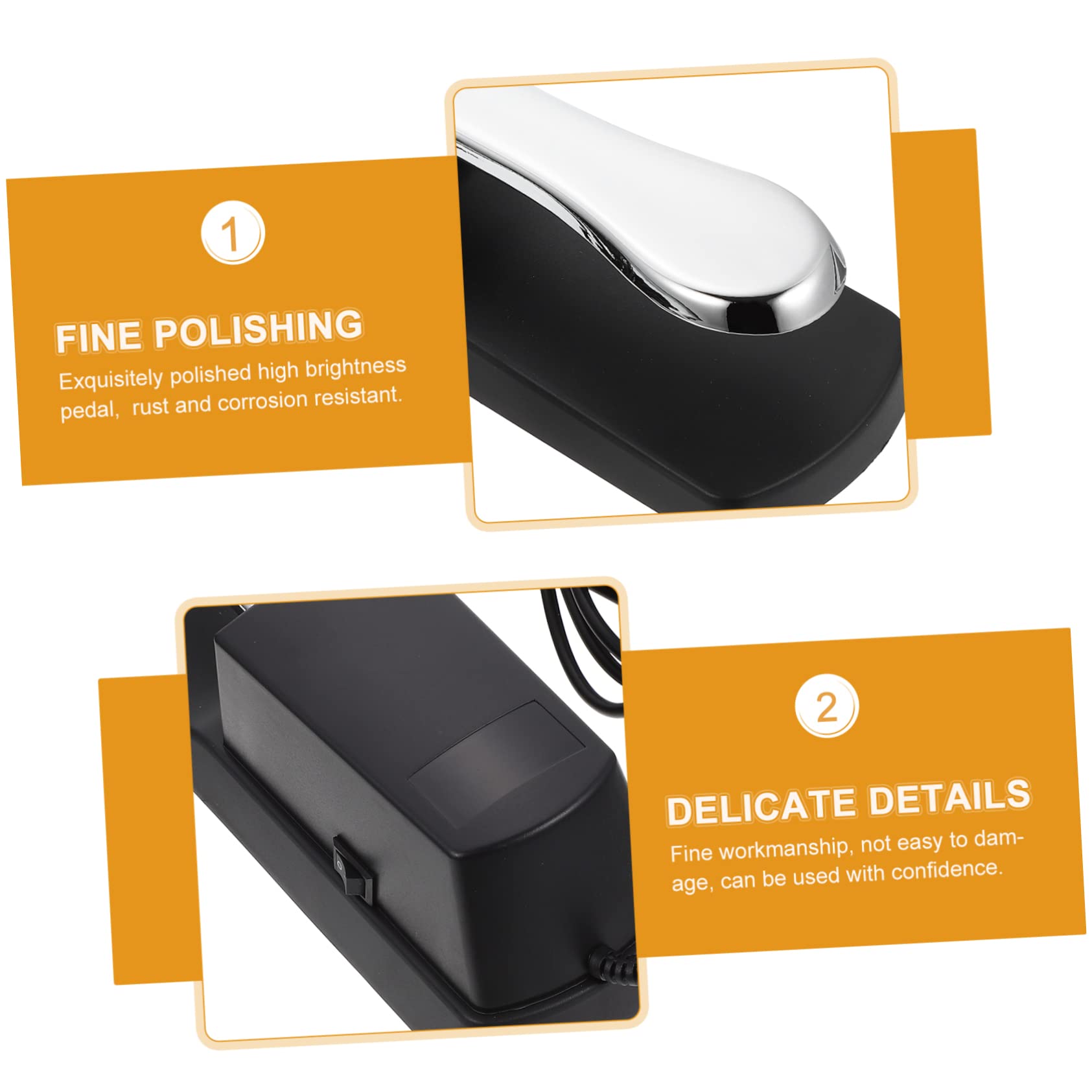 Abaodam Electronic Keyboard Sustain Pedal Midi Pedal for Piano Keyboard Piano Pedal Silver