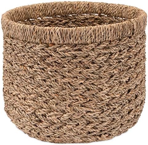 Decorasian Korb Aufbewahrung rund geflochten nachhaltig aus Seegr...