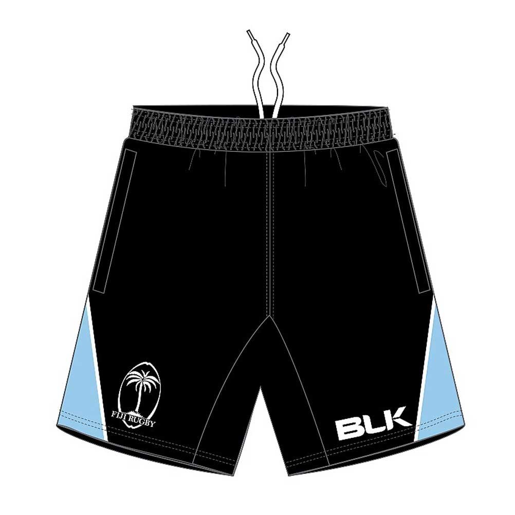 blk Fiji Rugby Gym Shorts 2016 [Black/Sky]