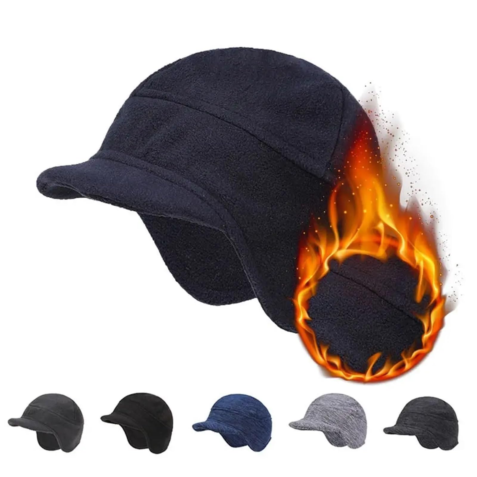 Cappello di peluche spesso e caldo Berretto da ciclismo Uomo Donna invernale Copri orecchio esterno antivento for protezione for le orecchie Berretti lavorati a maglia Per Il Ciclismo