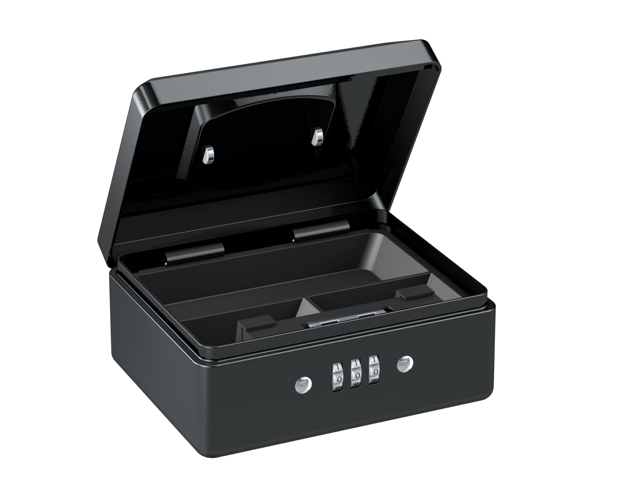 BASI Geldkassette Schwarz - Mit Münzeinsatz Und 2 Schlüsseln 90x200x160mm