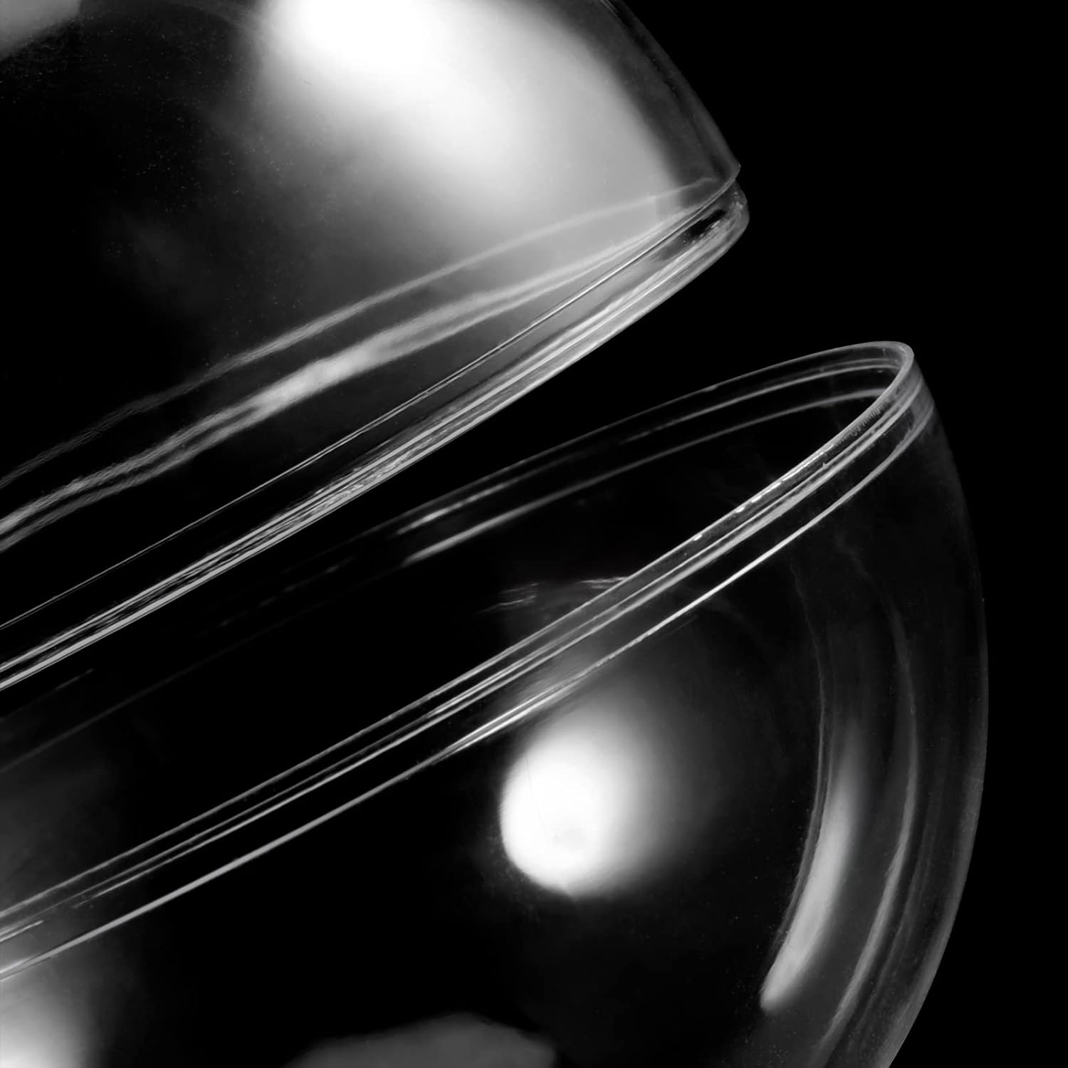 MANCHAP 40 PCS 3.15 Inch Clear Ornament Balls, 80mm Plastic Fillable Sphere, Transparent Acrylic Ball for DIY, Crafts, Wedding Decor