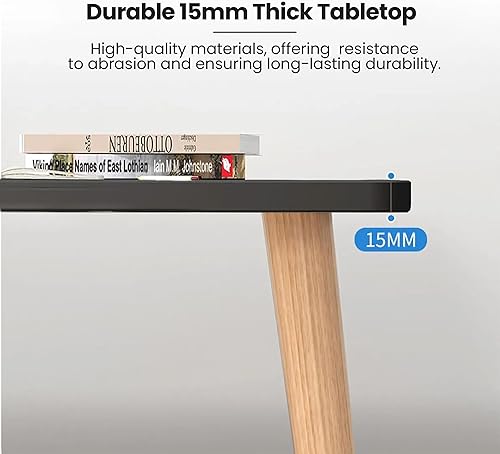 Miniatura 4 de Mesa moderna de madera negra para computadora, 40 pulgadas de largo x 20 pulgadas de ancho x 30 pulgadas de alto en pulgadas  escritorio duradero y