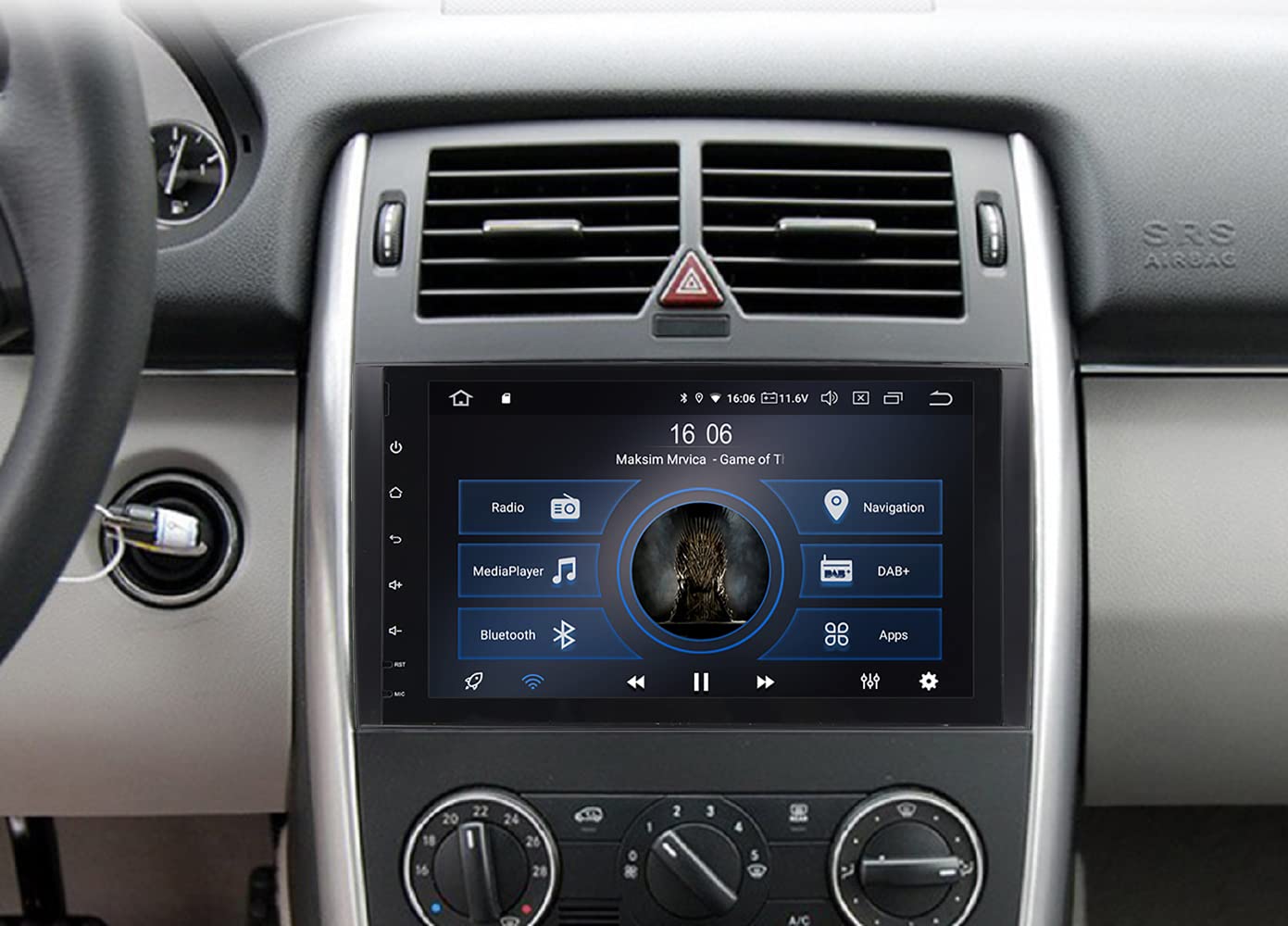 M.I.C. AB9 Android 13 Autoradio mit Navigation: QC 665, 4GB+64GB, 9 Zoll, SIM, CarPlay & Android Auto, DAB+, – Ersatz für Mercedes Benz A-Klasse W169 B-Klasse W245 Viano Vito W639 Sprinter VW Crafter - 2