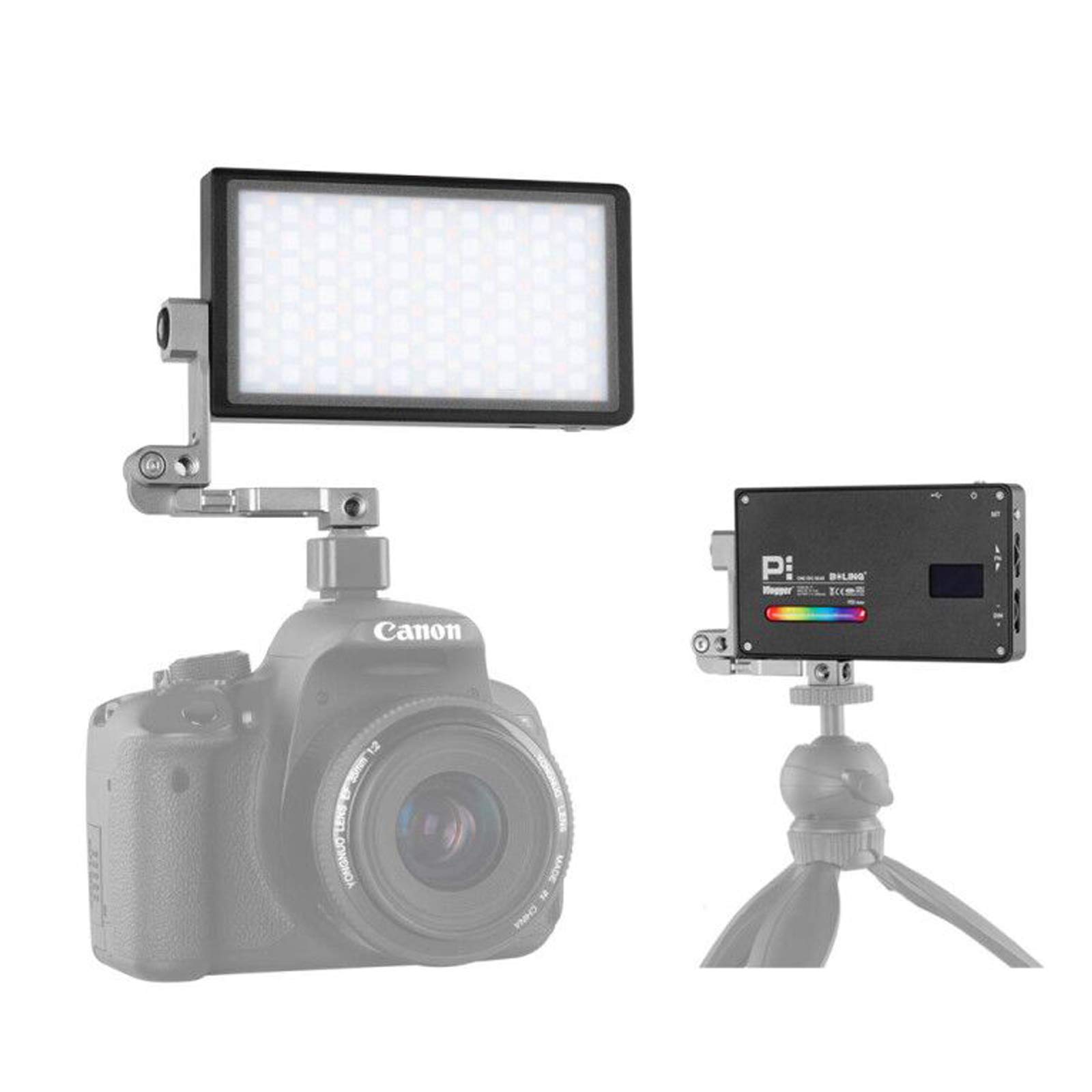Boling BL-P1 RGB Full Color LED Light 2500k-8500k Pocket Size Camera LED Video Light with 9 Applicable Situation, 360° Adjustable Support System - Boling P1