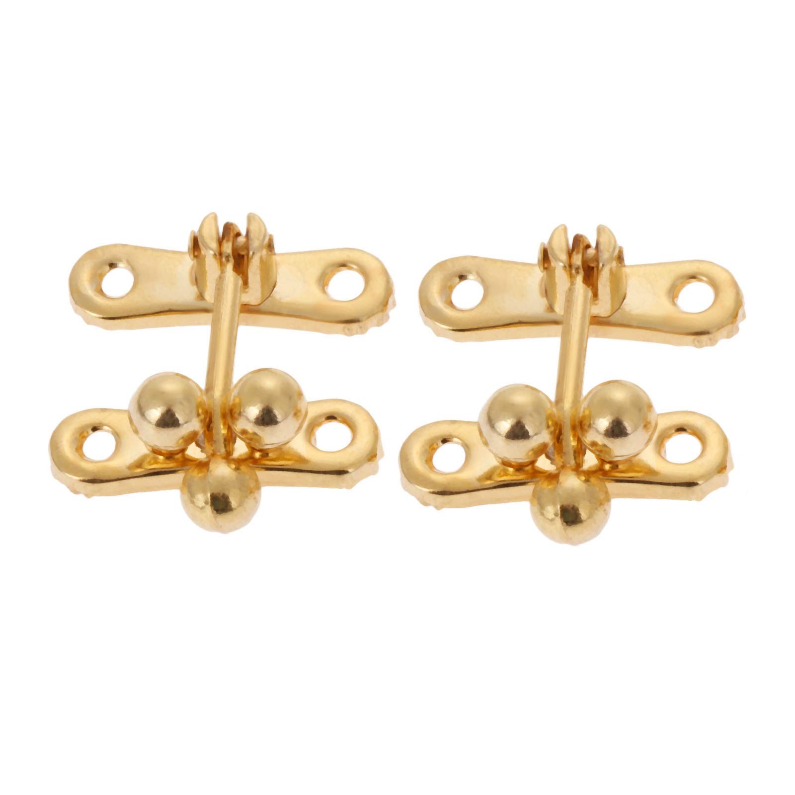 SHALLEZSOU Key Hasp Lock 2Pcs Antique Gold Box Latch Hasps Lock Catch Latches for Jewelry Suitcase Buckle Clip Clasp Vintage Hardware 33 * 31mm