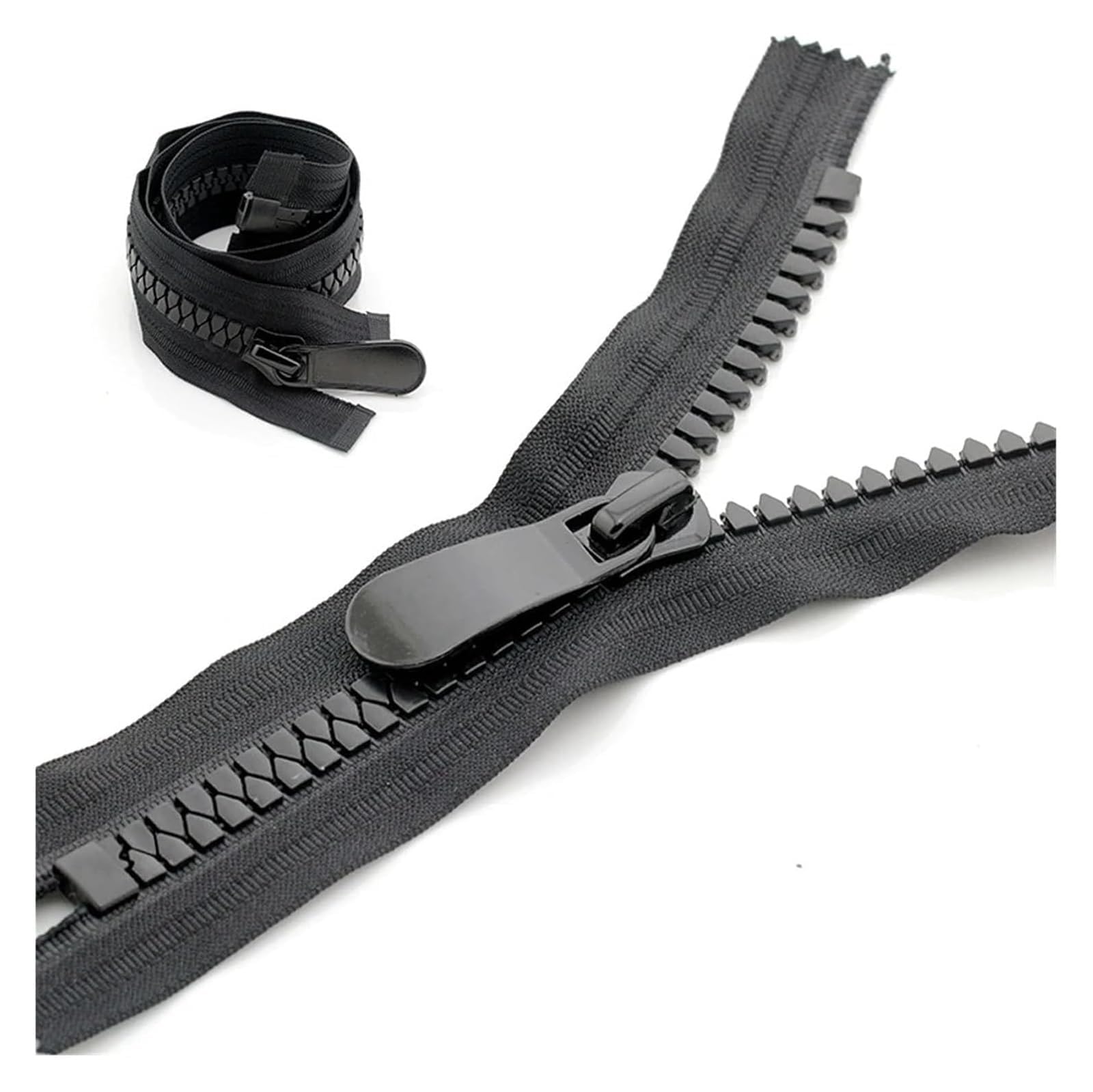 Zamki błyskawiczne, Zamki błyskawiczne do szycia kurtek, śpiworów, namiotów, akcesoriów, 70-100 cm(Black,90)