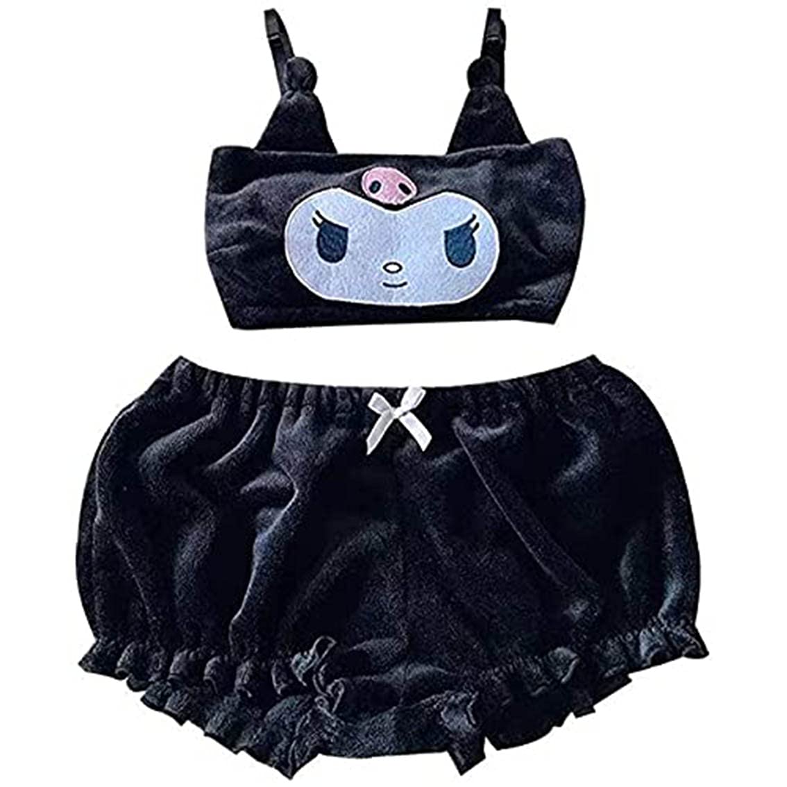 Buy Kuromi Pajamas Cosplay Kawaii Anime Cute Bra Set for Women Sweet