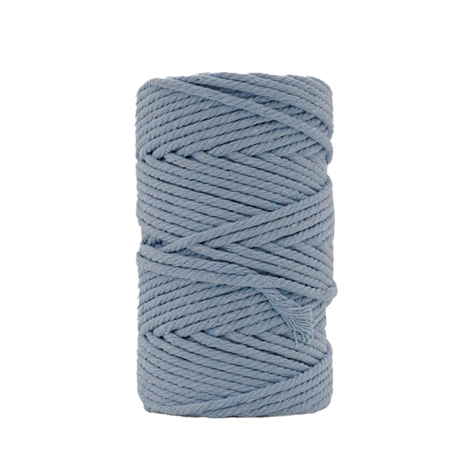 Cotton Macrame Cord 3.0mm Core-Spun Cotton Rope 50 Yards Natural And Colorful Cord for Macrame Jewelry Making Craft DIY(Color13)