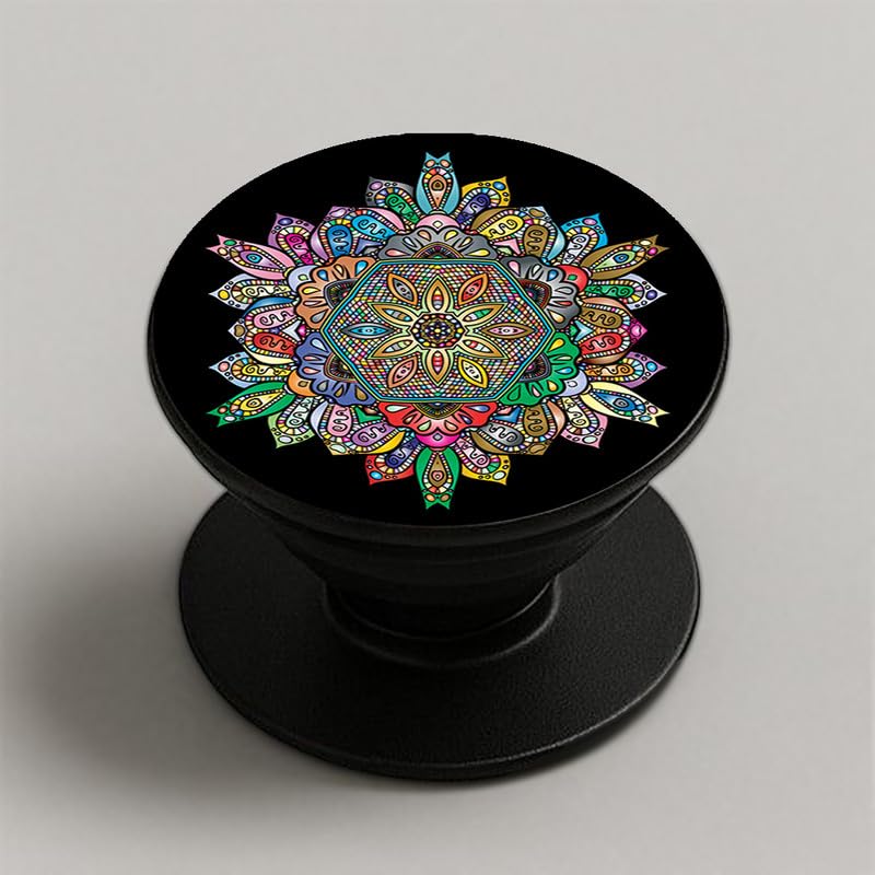 Image of Phone Case Holder | Expanding Kickstand, Mobile Phone Hold Grip for iPhone, Samsung, OnePlus & All Smartphones - Mandala (Multicolor)