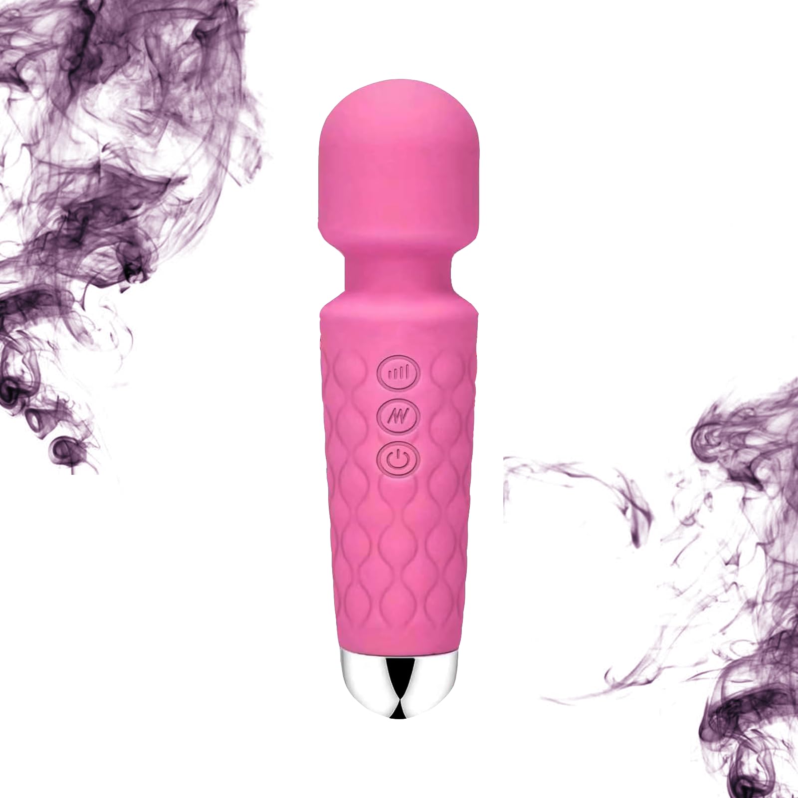 Small Mini Massager - Handheld Portable Back Massager Rechargeable, Multiple 20-Modes & 8-speeds Settings, Muscle Massager Tools to Relieve Pain on Whole Body and Promote Relaxation, Pale Pink