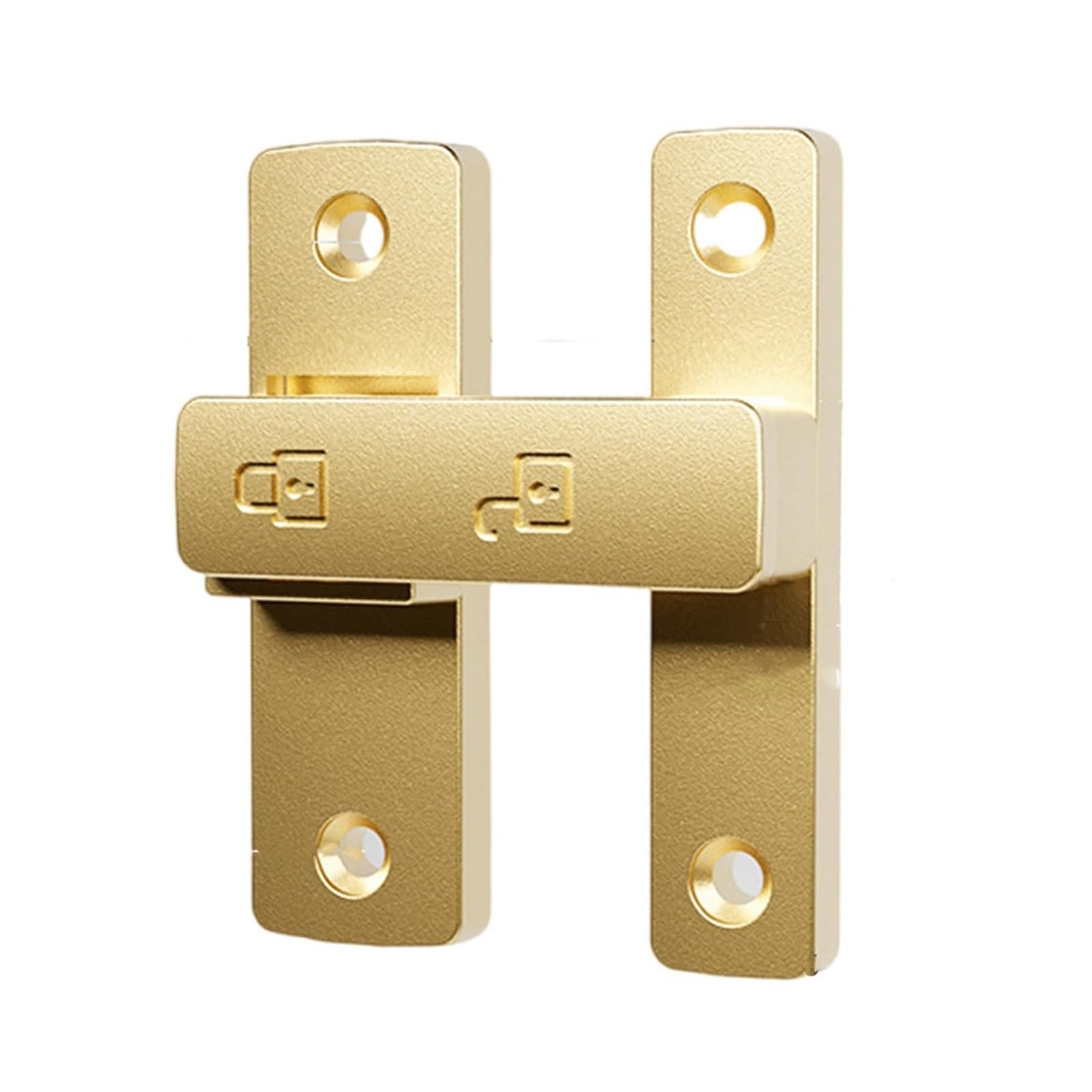 Palut Gold Portable 180 Degree Foldable Door Bolt, Zinc Alloy Heavy Duty Latch Lock For Shed Cabinet Gate(Gold)