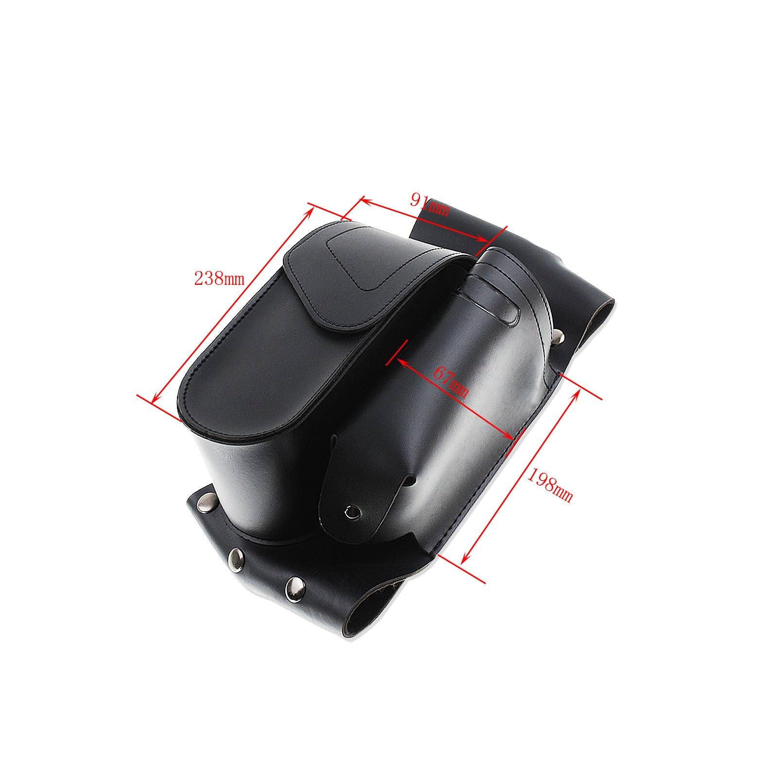 Torba ochronna na siodełko motocyklowe, lewa strona, uchwyt na butelkę wody, torba do przechowywania, skrzynka narzędziowa, pasuje do modeli Harley Touring wyposażonych w osłony podsiodłowe