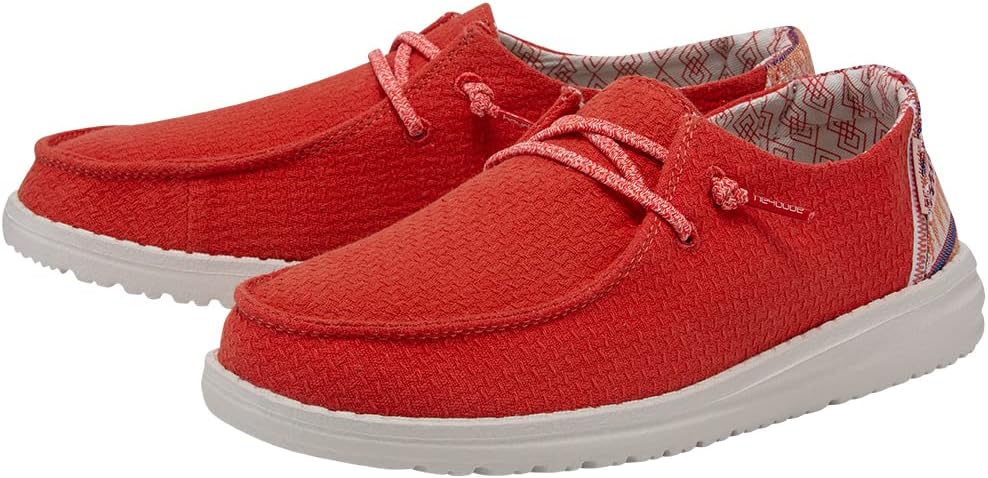 Hey Dude Women's Wendy Moccasin 5 Aztec Red