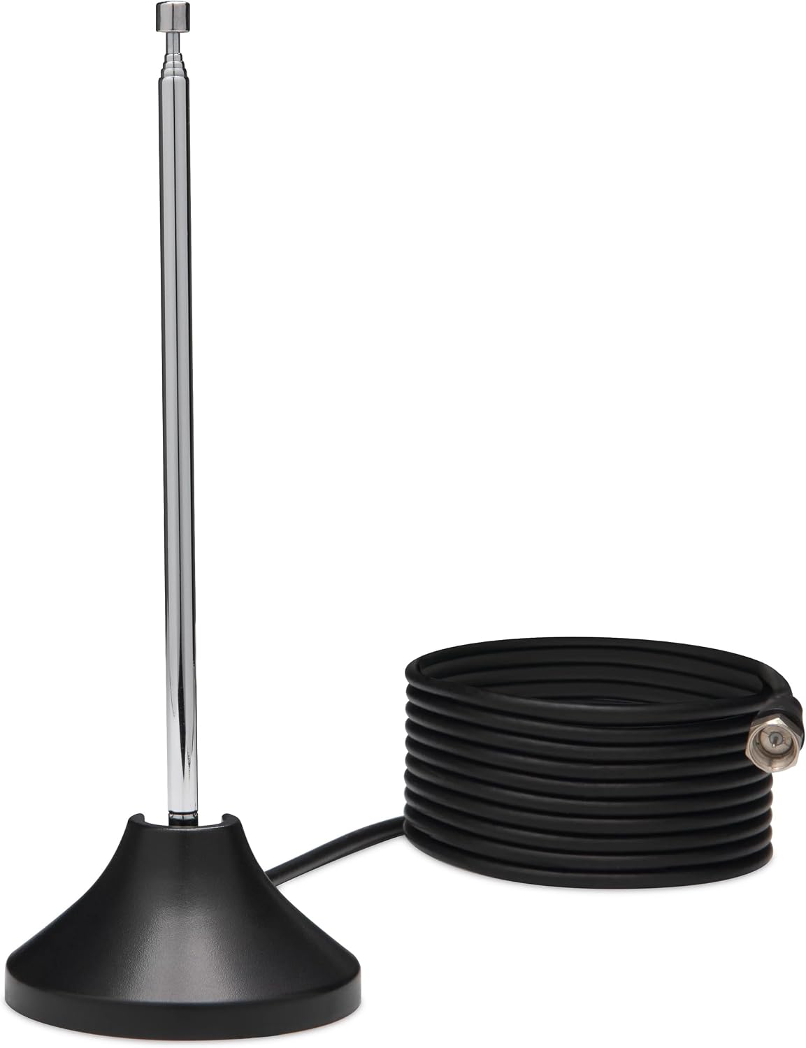 TechniSat DIGIFLEX TT7 Passive Indoor Antenna for DVB-T2 HD, DAB+, VHF, Rod Antenna for Indoor Use, 3 m Coaxial Cable with F Connector, 75 Ohm Impedance, Antenna for TV Receiver Radio, Black