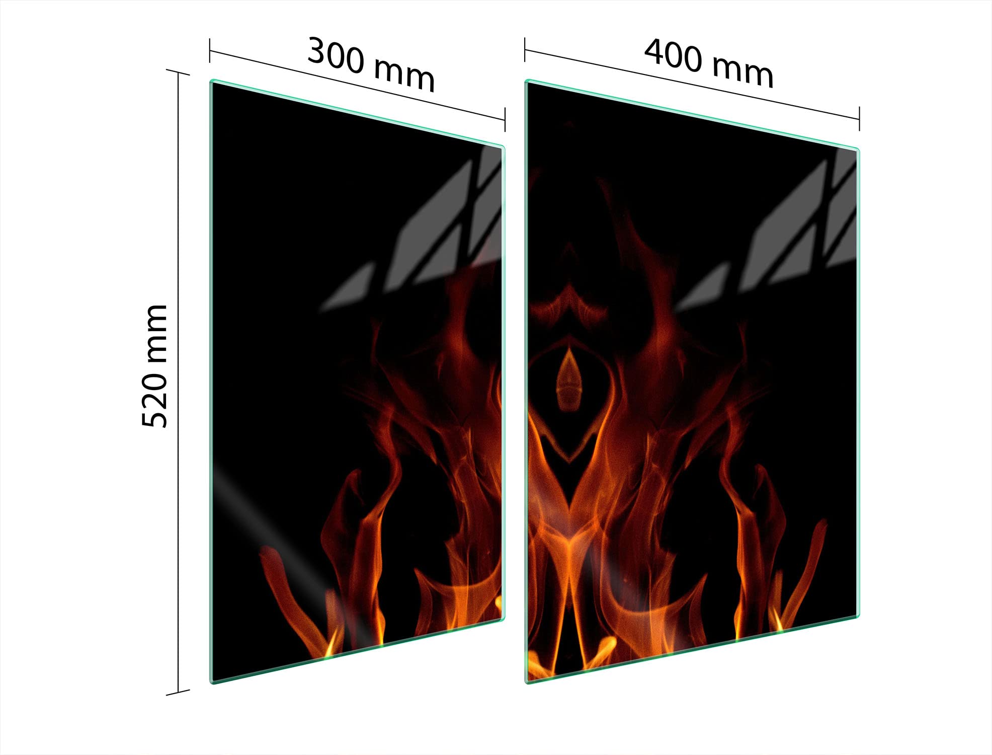 Plaque De Protection En Verre Trempé Pour Plaque De Cuisson - Dimensions 65x52 Cm (2 Pièces) - Planche à Découper Et Anti-éclaboussures - 3