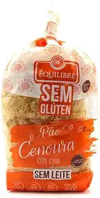 PÃO FORMA CENOURA C/CHIA SEM GLÚTEN 350G EQUILIBRE