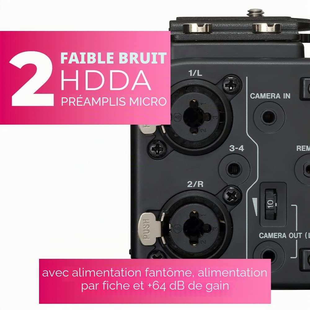 TASCAM DR-60DMK2 Enregistreur Audio 4 Pistes DSLR 1 Go SDHC 8 Heures WAV