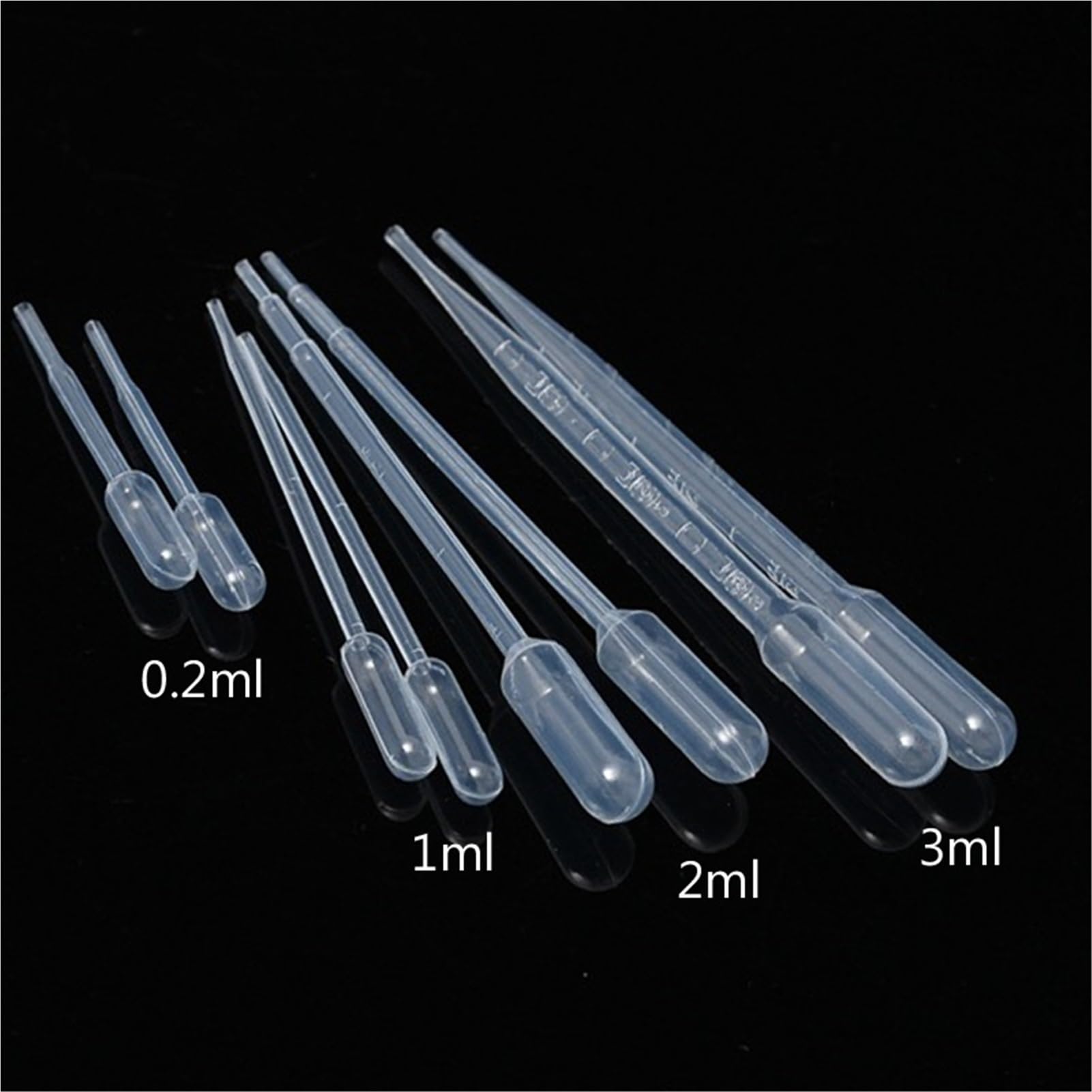 1000 teile/paket Kunststoff Pipetten Einweg Graduierte Pasteur Pipette Dropper Polyethylen Make-Up Labor Werkzeuge(1ml)