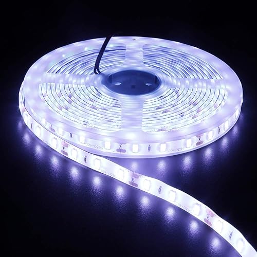 XUNATA Tira LED súper brillante DC12V SMD5730 (5630 actualizado) 360 LED no impermeables, cinta de luces LED blancas frías 7000K 9.8 ft9.8 pies para