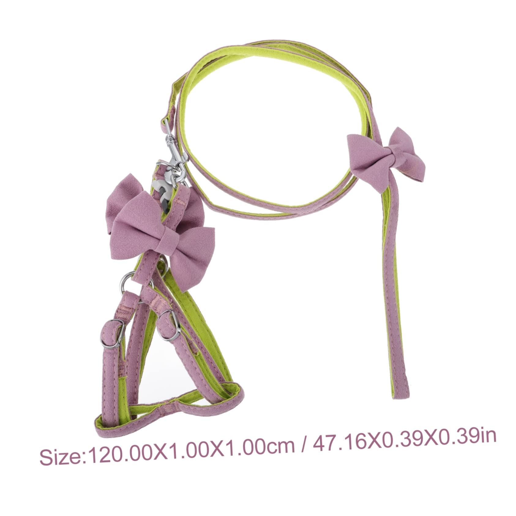 Toddmomy 1Pc Stylish Two Tone Bowknot Cat Harness with Leash Convenient Pet Traction Strap for Walking and Comfortable and Breathable Design
