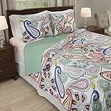 Lavish Home Lizzie 3 Piece Quilt Set-King, Multicolor