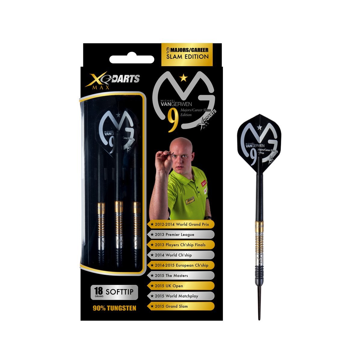 Šípky s kovovým hrotom XQ MAX Steel Classic 23g, sada 3 ks - Športové Šípky s kovovým hrotom XQ MAX Steel Classic 23g, sada 3 ks - Športové