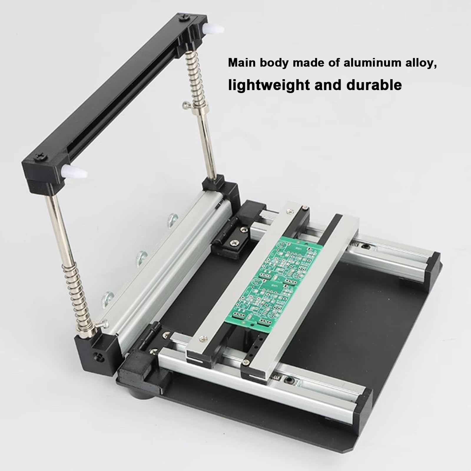 Estación de impresión manual de pantalla pequeña, impresión máxima de 165 x 220 mm, impresora de pasta de soldadura de malla de acero SMT para aplicación de precisión de montaje de PCB