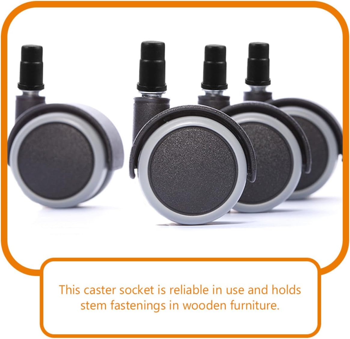 Veemoon 35pcs Plastic Furniture Insert Sleeves 19x32mm Swivel Caster Castor Caster Covers Furniture Accessories Bar Casters Spare Parts Abrasion Resistant