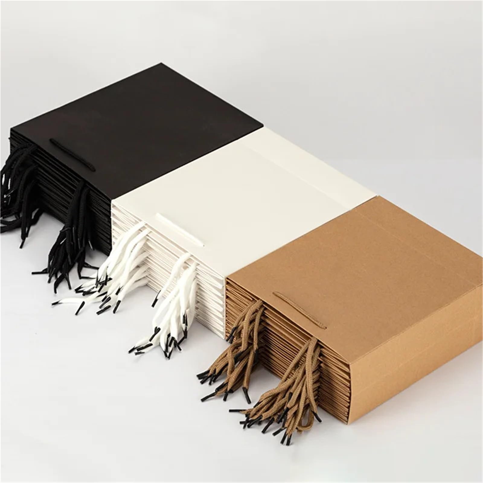 Sacchetti Carta Kraft 10 pezzi di sacchetti carta, borse for abbigliamento, for la spesa, kraft, grandi, spessi, for imballaggio(1,20X10X28CM_10PCS)