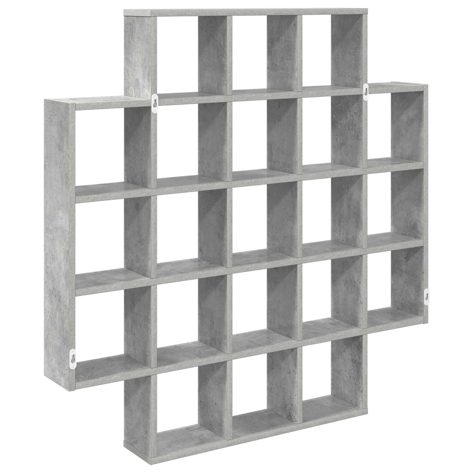 vidaXL Étagère Murale Gris béton 100 x 13 x 100 cm Bois d'ingénierie, Étagère Murale Moderne, Rangement Contemporain, Solution Stylée, Gain de Place pour Salon