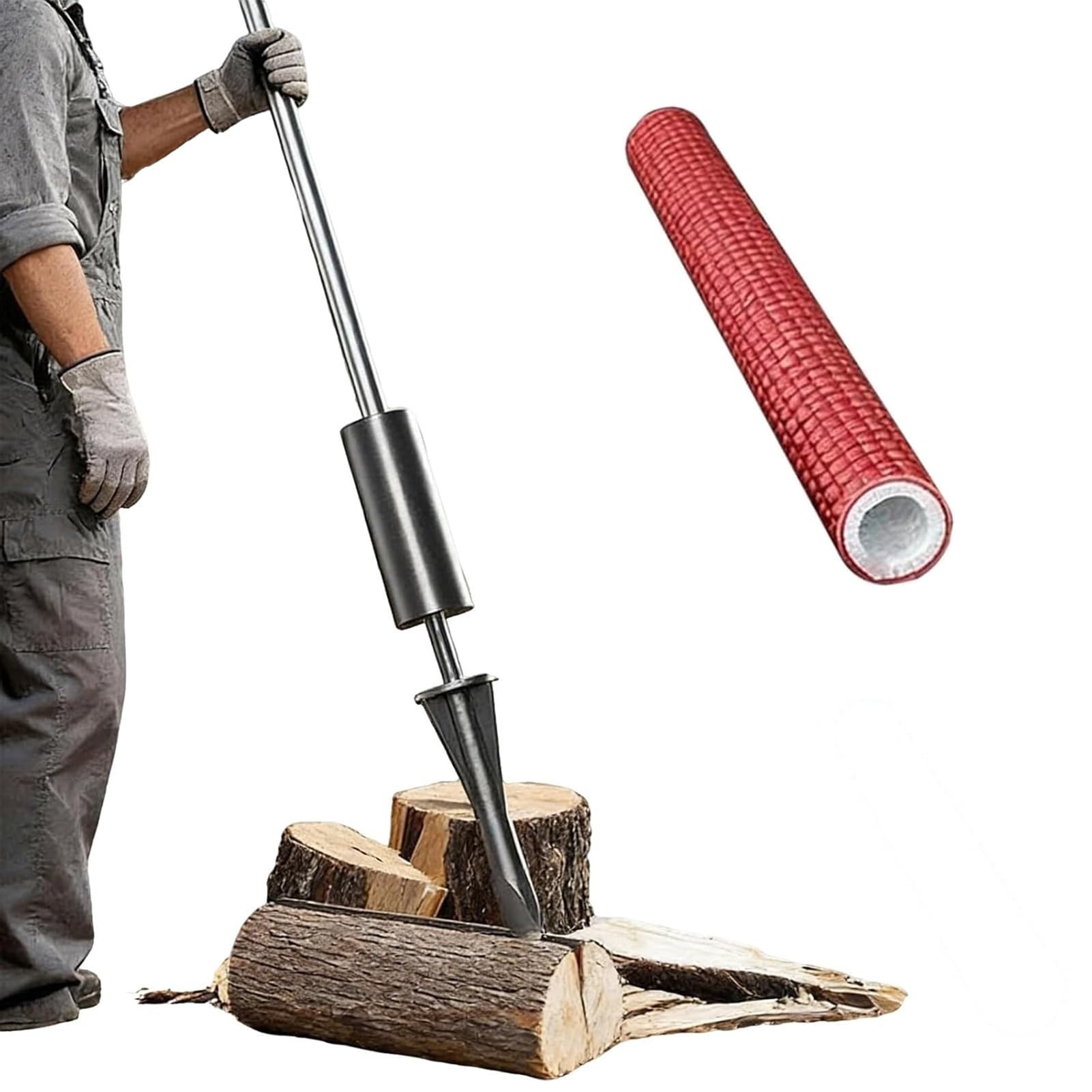 Spaccalegna manuale resistente per inerzia, portatile, per uso agricolo e domestico, strumento per spaccare la legna da ardere con asta contrappeso