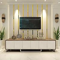 Vista 7 de Moldura y molduras de pared Acabado dorado metalizado similar a un espejo, diseño de despegar y pegar, 16.4 pies x 0.8 pulgadas [acero inoxidable]
