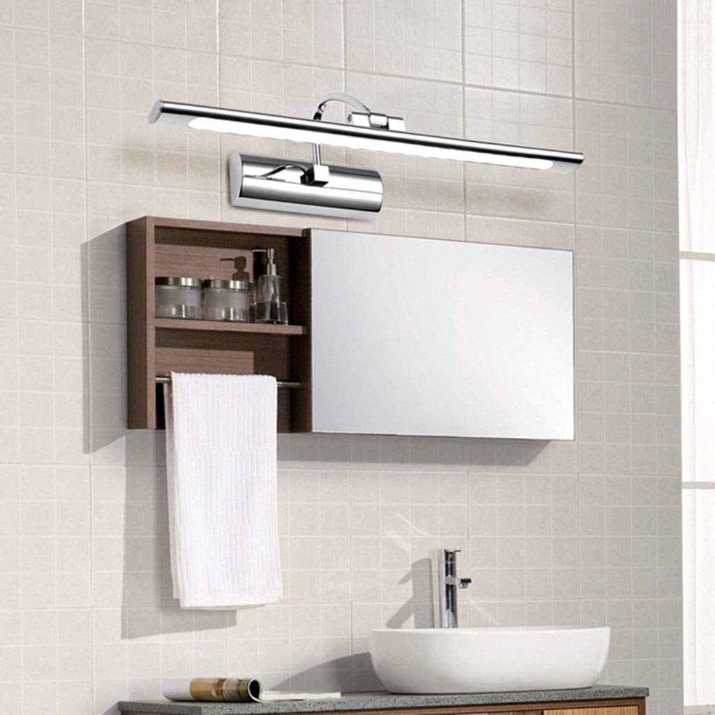 Badspiegellampen Led Spiegelfrontleuchte Badezimmerspiegelleuchte Feuchtigkeitsgeschützte Spiegelschrankleuchte Schminktisch Spiegelleuchte Silberne Wandbeleuchtung/82Cm/16W
