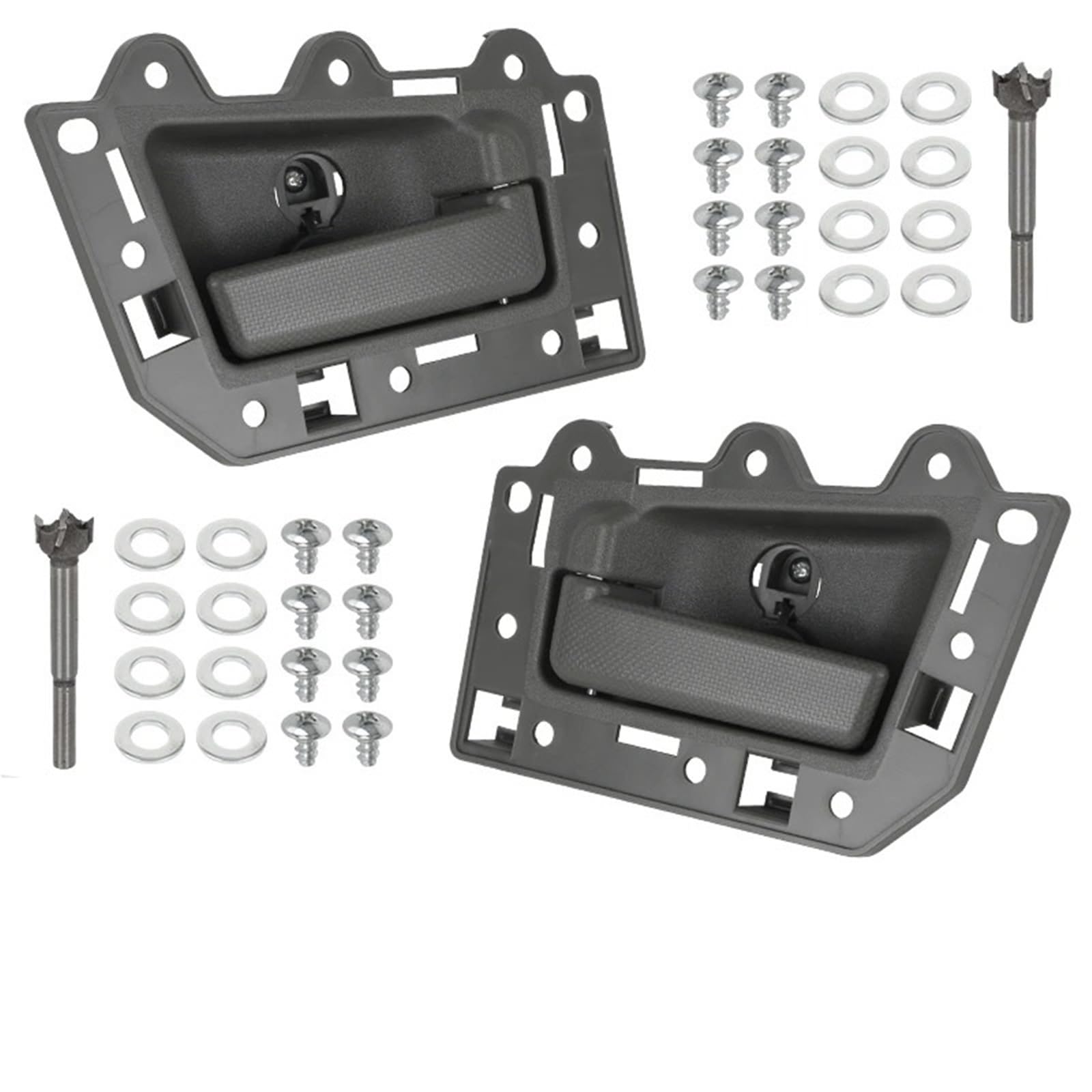 Punxdda 2Xgray Rear Car Inner Handle 1Jv461j3aa 1Jv471j3aa 5Hr421j3ak 5Hr411j3ak For Jeep For Grand For Cherokee 2005-2011 Car Interior Door Handle(2Xgray Rear)