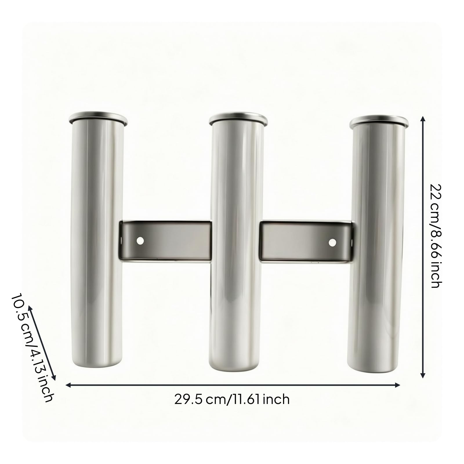 Portacanne a 3 Tubi Robusto