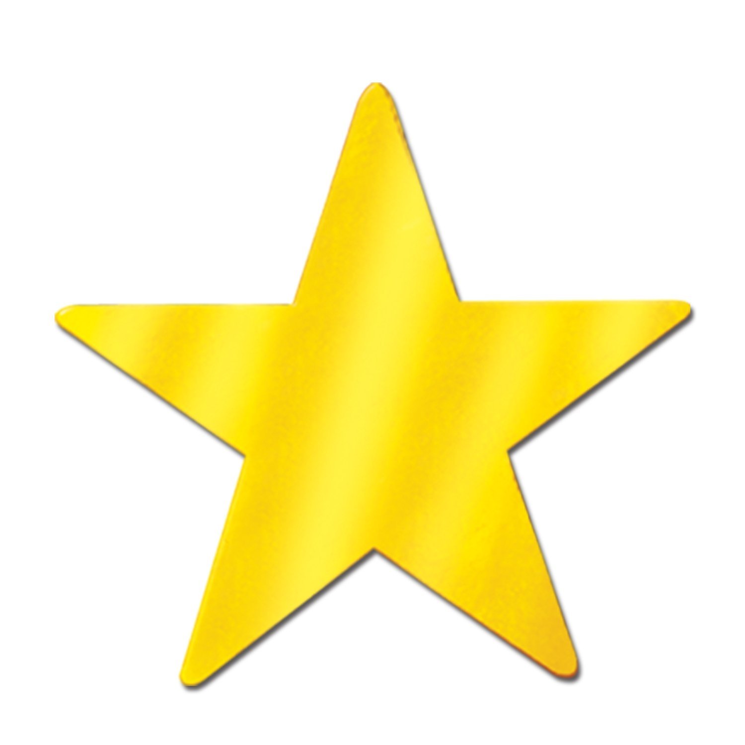Beistle 55837-GD 72-Piece Foil Star Cutouts, 5-Inch