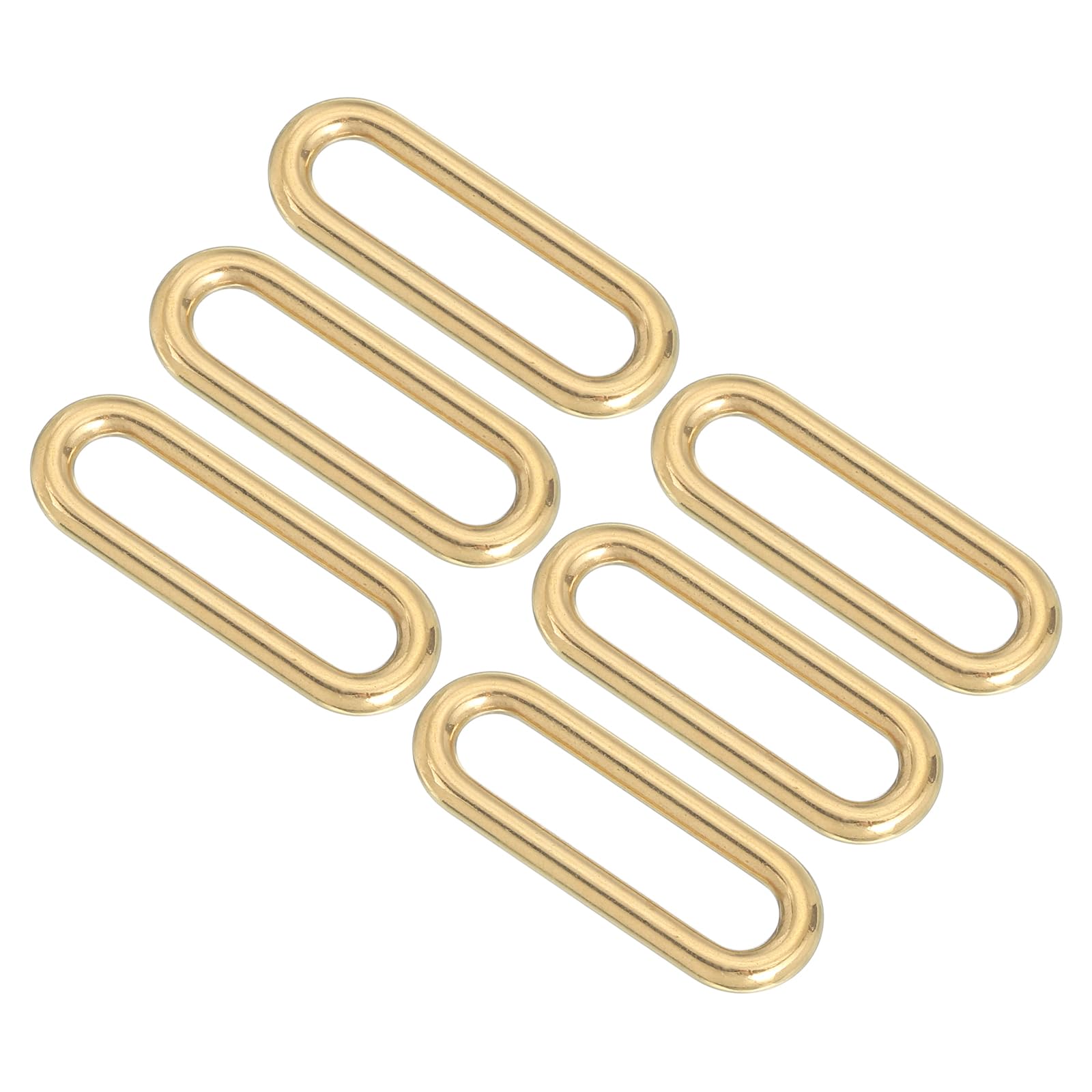 uxcell Metal Rings Buckle for Bag Belt Strap Craft DIY Accessories, Gold, Oval Ring
