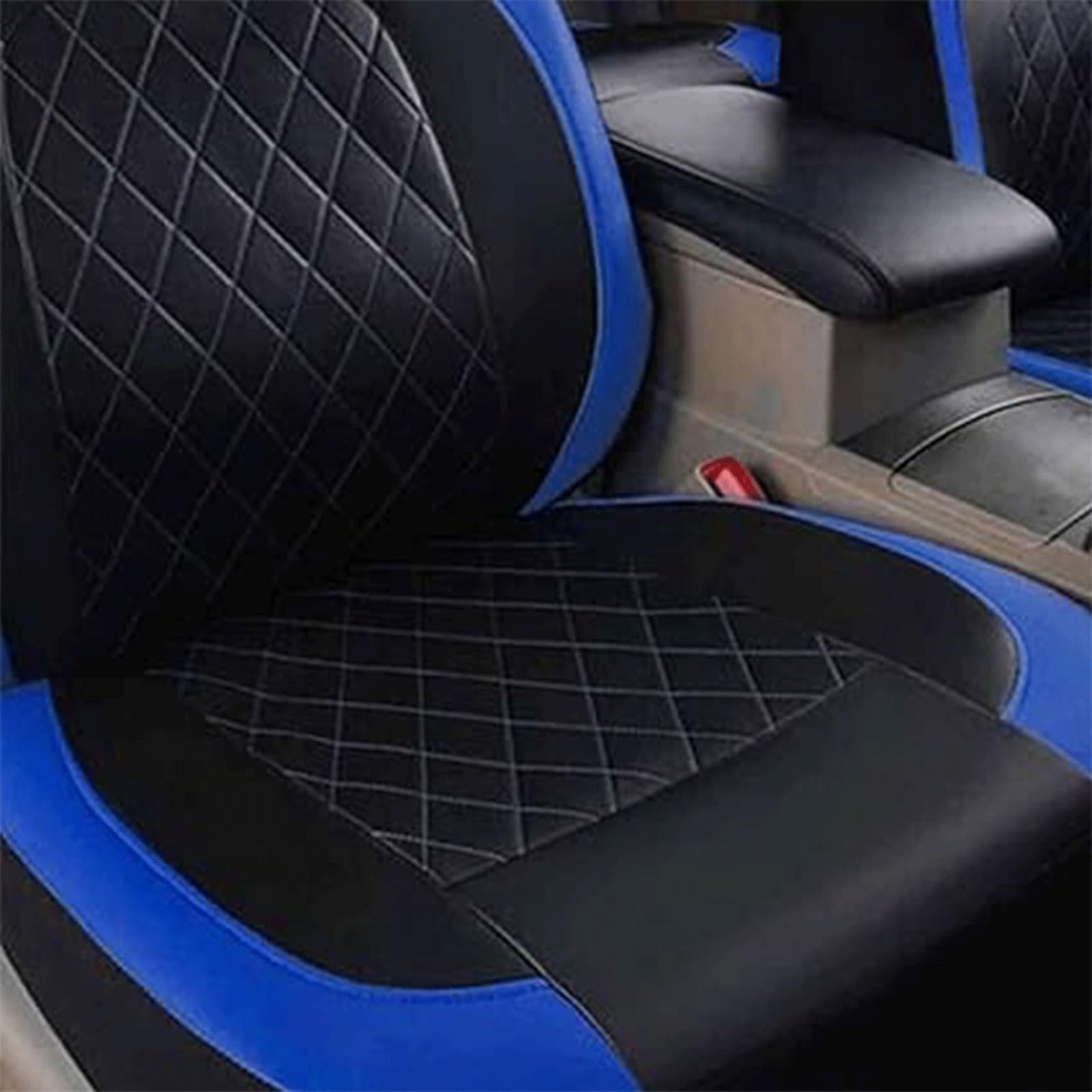 Auto Sitzbezüge Für FIAT Panda/Panda Cross/Panda Climbing/Panda Trekking/Panda Classic，Atmungsaktiv Autositzbezüge Vorne Hinten Autositz Schonbezug Leder Sitzbezug Autositz Zubehör Innenraum